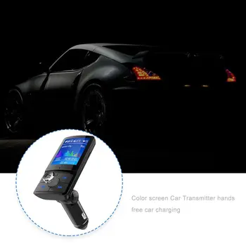 

Bc45 Color Screen Car Transmitter Wireless Handsfree Car Charger Mp3 Dual Usb 90 Degree Rotation Design Support A2Dp 1 Pcs
