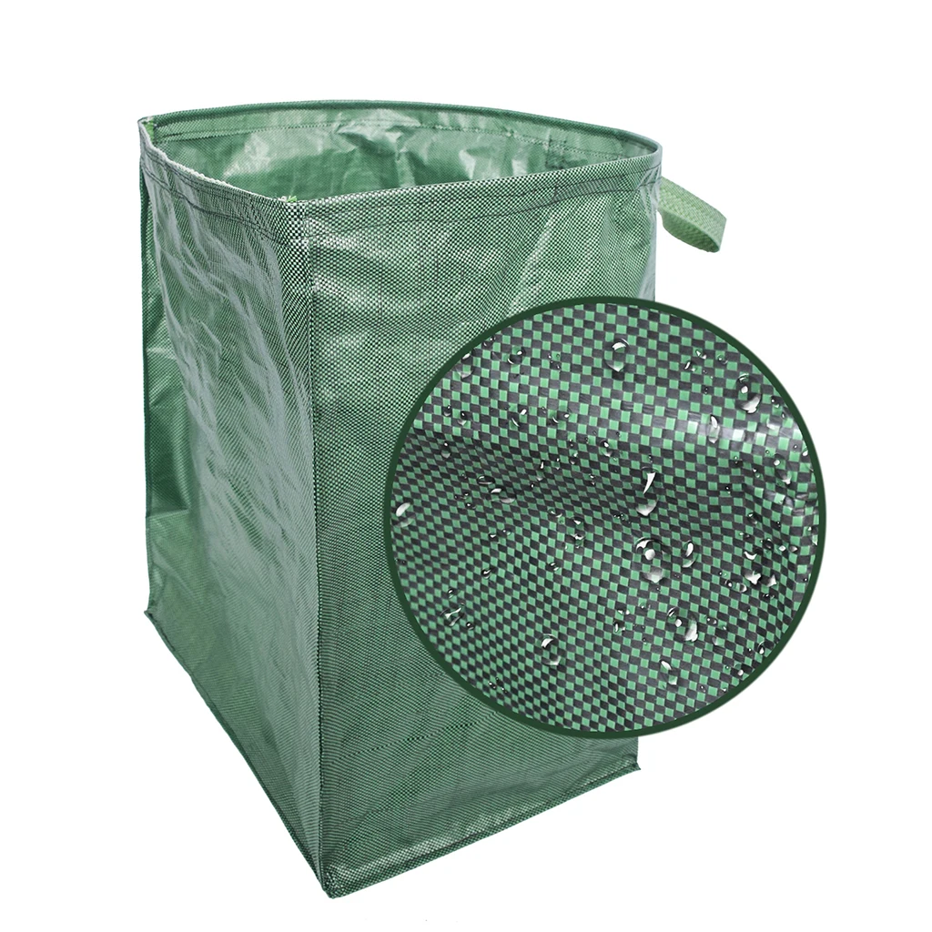 Высокая емкость портативный пакет для сбора листьев сад мусор игрушки сумка для хранения-зеленый
