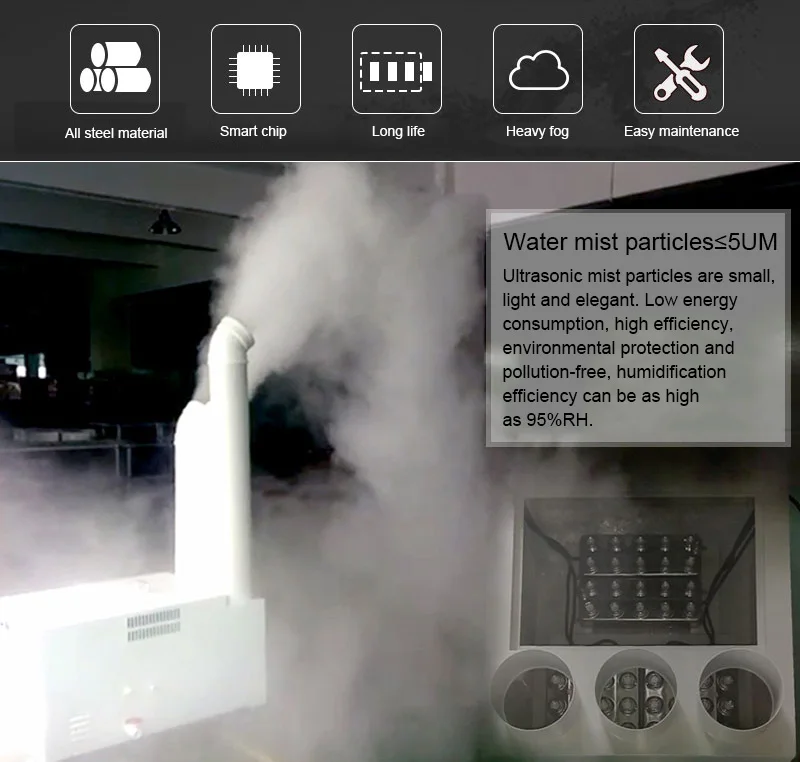 Fog Generator, Sem Fonte de Alimentação, DC48V, 10 Cabeça, 12 Cabeça