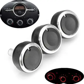

3pcs Car Air Conditioning Switch Knob Heater Control Switch AC Knob for Mazda 2/Demio First Gen
