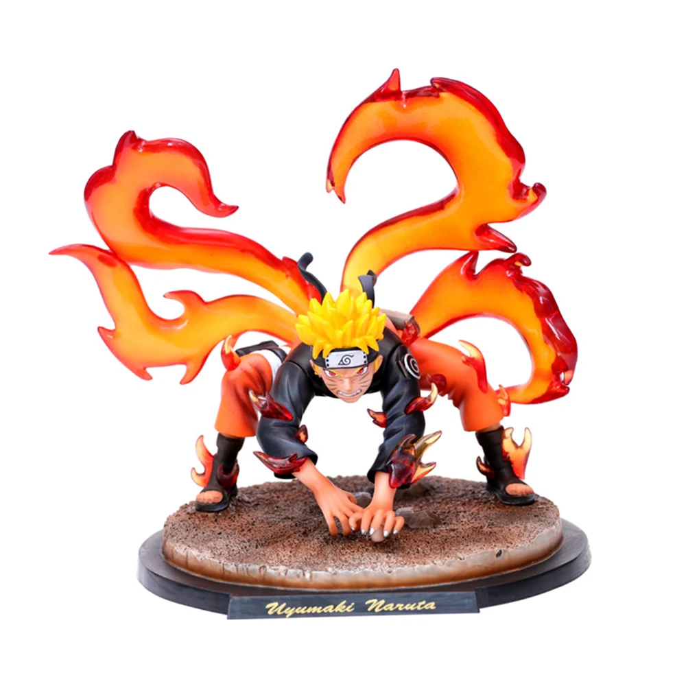 Anime Naruto Uzumaki Action Figures PVC Naruto Kurama Figurine Model Ninetales Shippuden Toys for Children GK Collectible Doll