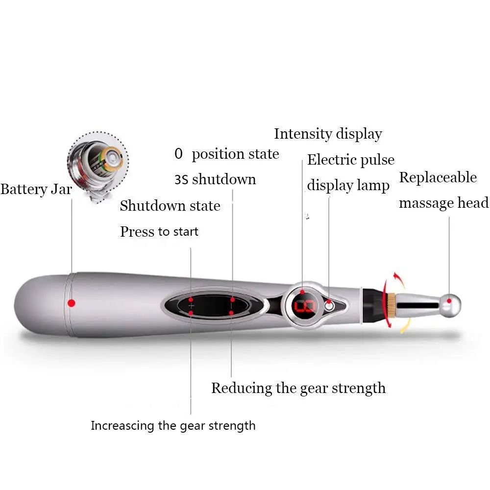 Handheld acupoint pen TENS Point Detector with Digital Display Electro Acupuncture Point Muscle Stimulator device Free shipping 5