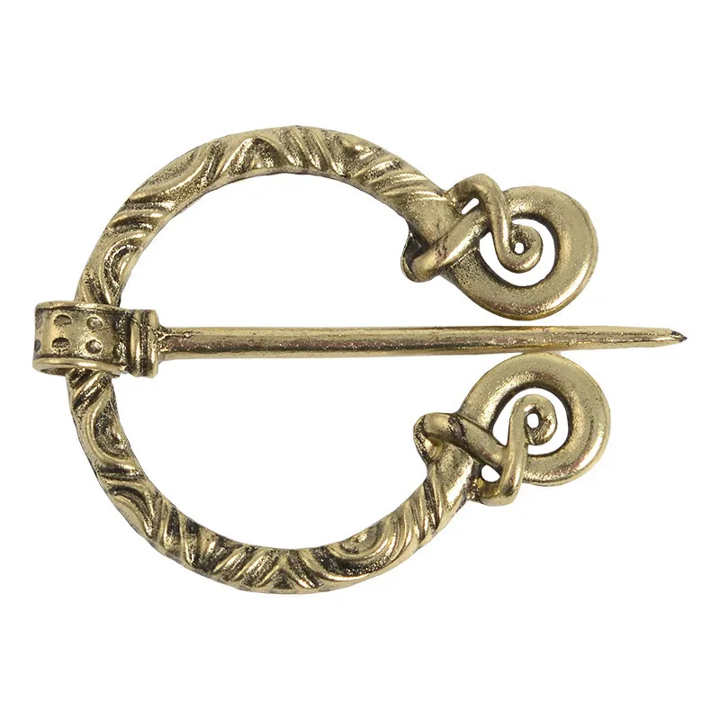 7 Викинги скрученный узлом Fibula плащ брошь для мужчин женщин Мода ретро Penannular плащ булавка броши на шаль Ювелирные изделия Подарки - Окраска металла: 7