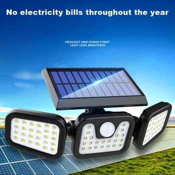 

LED Solar Light Outdoor Solar Lamp Powered Sunlight 3 Modes PIR Motion Sensor for Garden Decoration Wall Lamp Street