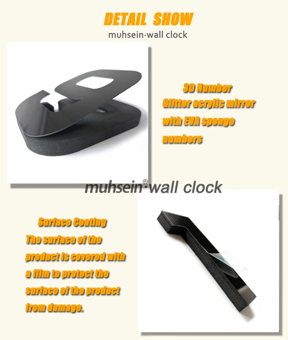 Muhsein Luminous Wall Clock Home Decor Mute Clock Large Size DIY Wall Sticker Clock Numerals Quartz Watch For Gift Free Shipping
