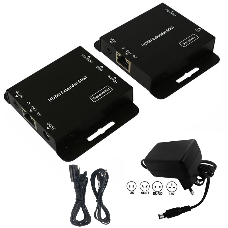 TLTTECH One pair 60M HDMI To RJ45 Extender Converter Over cat5
