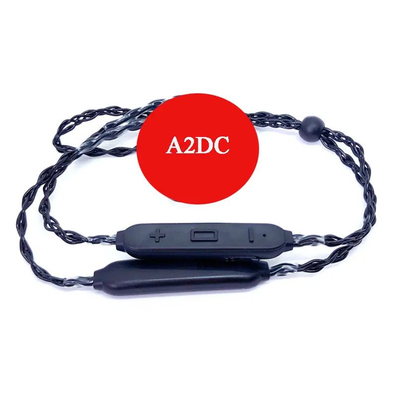 Кабель для обновления mmcx 0,78 мм 2pin SE215 SE535 IE80 A2DC QDC кабель ручной работы QCC3034 Bluetooth 5,0 Поддержка aptx HD AAC - Цвет: Black A2DC