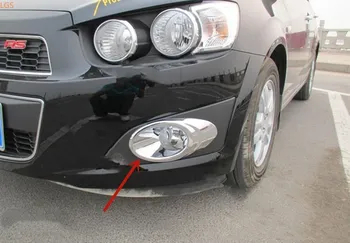 

For Chevrolet AVEO 2011-2013 High-quality ABS Chrome Front fog lamp frame cover Car styling