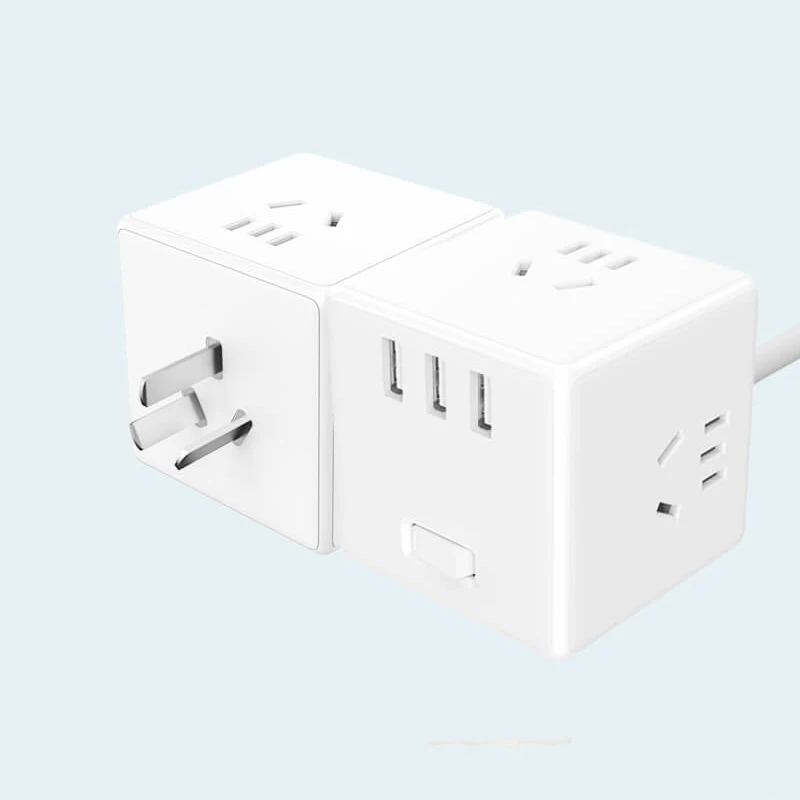 Xiaomi Mijia кубический конвертер/силовая полоса уникальный дизайн 3 USB порт милый портативный несколько безопасный защитный свет переключатель