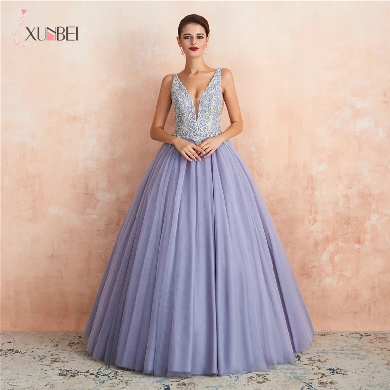 Light Purple В, Новое поступление, Длинные вечерние платья без рукавов, длинные платья с v-образным вырезом на молнии, Vestido, вечерние платья, реальные фотографии CPS1446 - Цвет: Light Purple