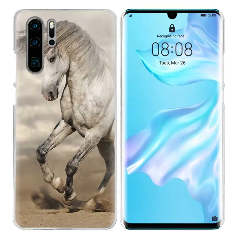 01 Horse чехол в виде животного для huawei Коврики 30 20 10 P20 P30 Lite Pro P Smart Y9 Prime Honor 8A 8X 10i ПК Чехлы для телефона - Цвет: 01