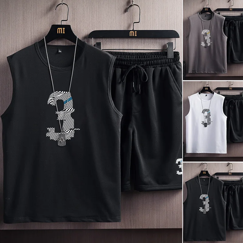 Traje deportivo sin mangas para hombre, chaleco holgado clásico a la moda, para estudiantes, baloncesto, 5XL, novedad de 2021