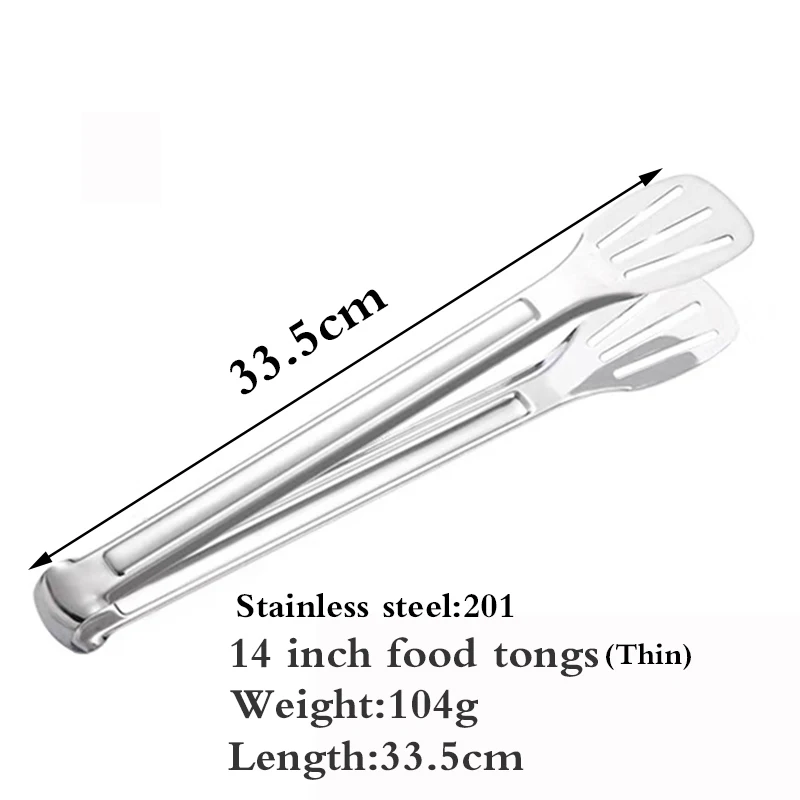 Food Tong Stainless Steel Kitchen Tongs Bread Clip Non-slip Cooking Clip Clamp BBQ Salad Tools Grill Kitchen Accessories
