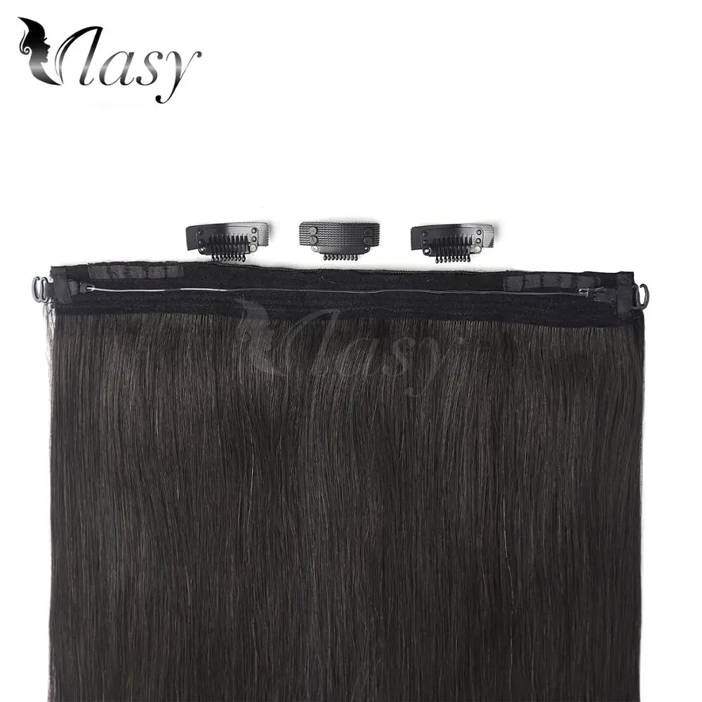 Vlasy 20 дюймов 100 г/шт., прямые волосы Remy на заколках, невидимая проволока, накладные волосы, 1 шт./набор, 3 заколки на заколках