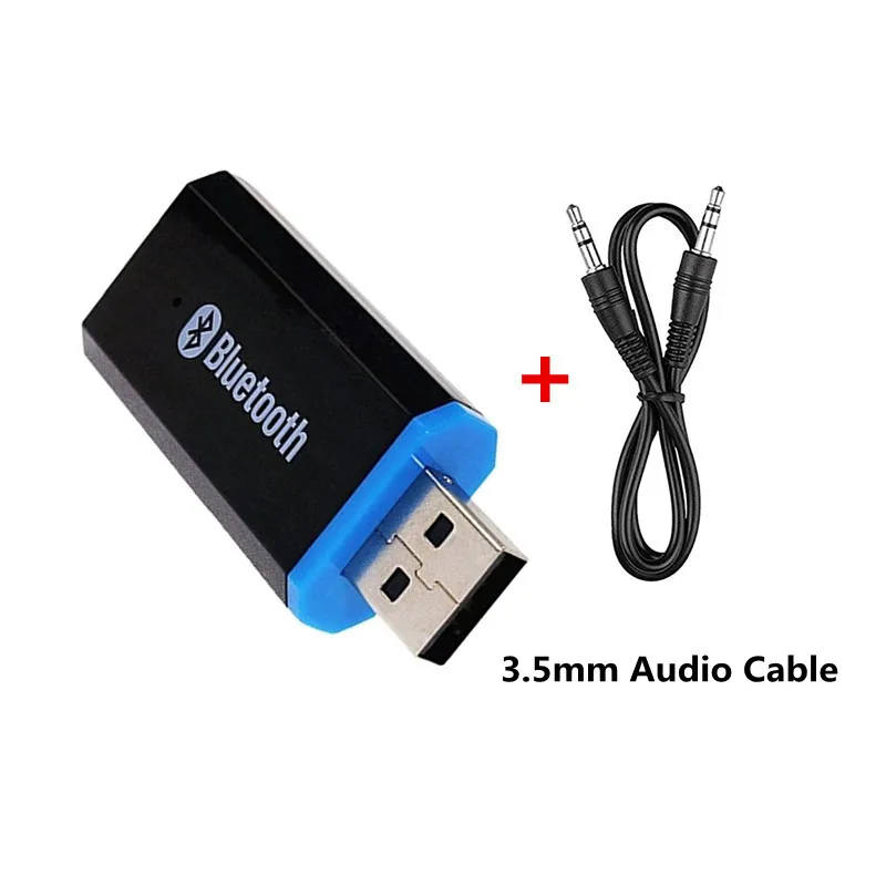 AUX USB Bluetooth 5,0 аудио приемник Громкая связь вызов EDR ключ 3,5 мм разъем RCA Hi-Fi стерео беспроводной адаптер для автомобиля домашние колонки - Название цвета: Black No RCA