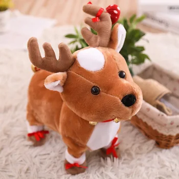 

Electric Christmas Deer Music Doll Toy Plush Gift Cute Soft for Children Kids AC889