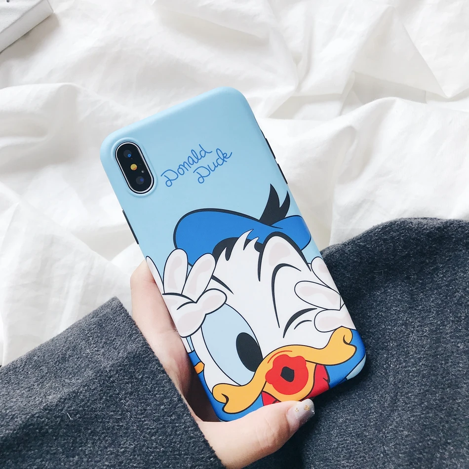 Милый скраб с Минни чехол для iphone X XR XS Max 6 6s P 7 8 Plus Мягкий чехол с мультяшным стежком для iphone 11 Pro MAX чехол Fundas - Цвет: Небесно-голубой