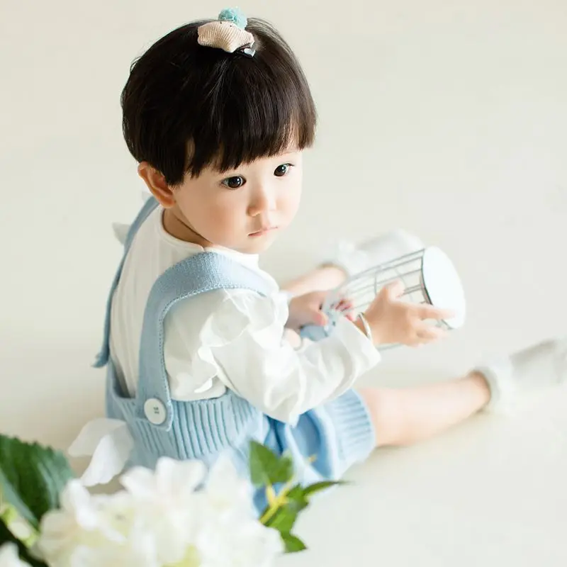 Winter Knitted Romper Baby Girl Boy Sleeveless Warm Cute Wings Design Strap Newborn Outfits
