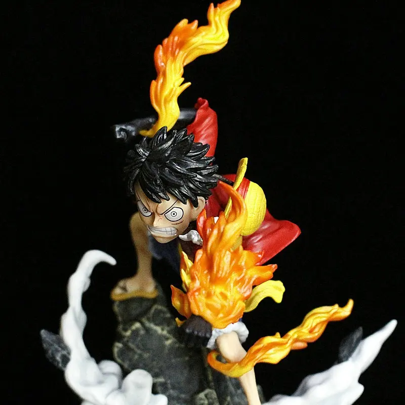 

18CM ONE PIECE Anime figurines Two Years Later PT Fire Fist Alternative Hand Monkey D. Luffy PVC Action Figure Collection Model