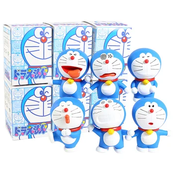 

6pcs/set Doraemon Figure Toys Anime Cat Robots Model Dolls Gift for Kids