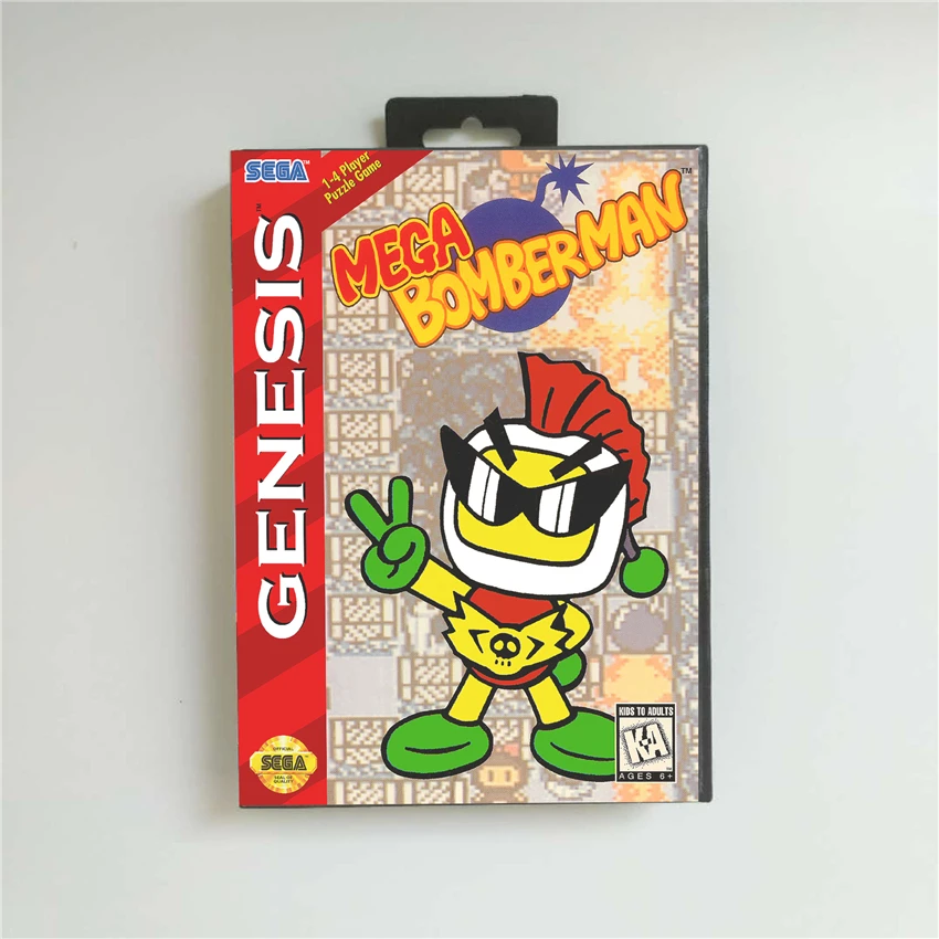 Mega Bomberman-крышка США с розничной коробкой 16 бит MD игровая карта для Sega megadrive Genesis игровая консоль