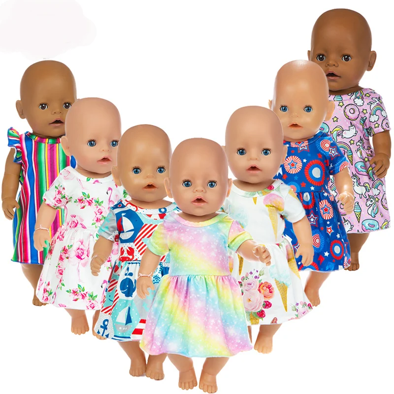 

New Leisure Dress set Wear for 43cm/17inch baby Doll, Children best Birthday Gift(only sell clothes)