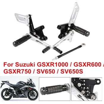 

For Suzuki GSX-R1000 GSX-R600 K1 2000-2004 GSX-R750 SV650S Motorcycle Footrests Alloy Rearset Rear Footpeg Foot Rests