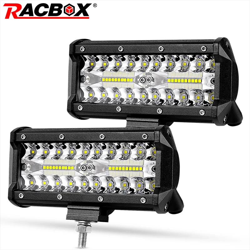 

2PCS 7 inch Led Light Bar Combo Beam Work fog headlights spotlights for UAZ 4x4 off road Car Truck 4WD ATV Driving 12 24V