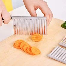 

Knife Vegetables Potatoes Slicer Onion Mandoline Fruit Tools Machete Corrugated Fries Cutter Gadget for Kitchen Home Essentials