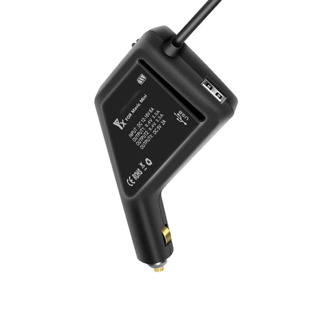 YX 3 in 1 Car Charger For DJI Mavic Mini Intelligent Battery Charging Hub Mavic Mini Car Connector USB Adapter Multi 2 Battery