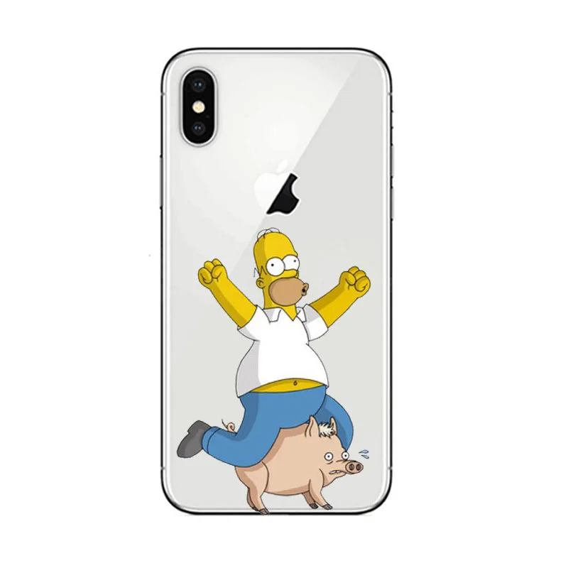 Чехол для телефона Homer J. Simpson для iPhone 5S, SE 6 6s 7 8 P PLUS X XR XS MAX Милый Забавный модный силиконовый чехол для телефона с рисунком