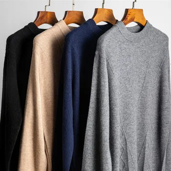 

Dusen Klein Men Casual O-Neck Pullover Slim Fit Long Sleeve Shirt Men's Sweaters Knitwear Winter Cashmere Wool Pull Homme 8192