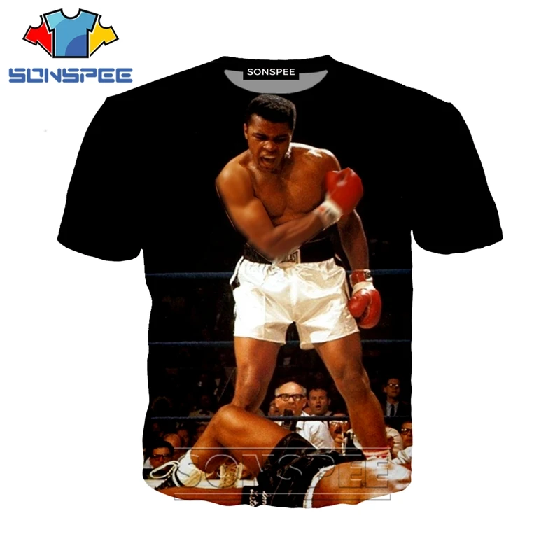 Аниме 3d печать игра футболка уличная с боксером Мохаммедом Али топ для мужчин и женщин модная футболка Harajuku дети рубашки homme футболка A226 - Цвет: 07
