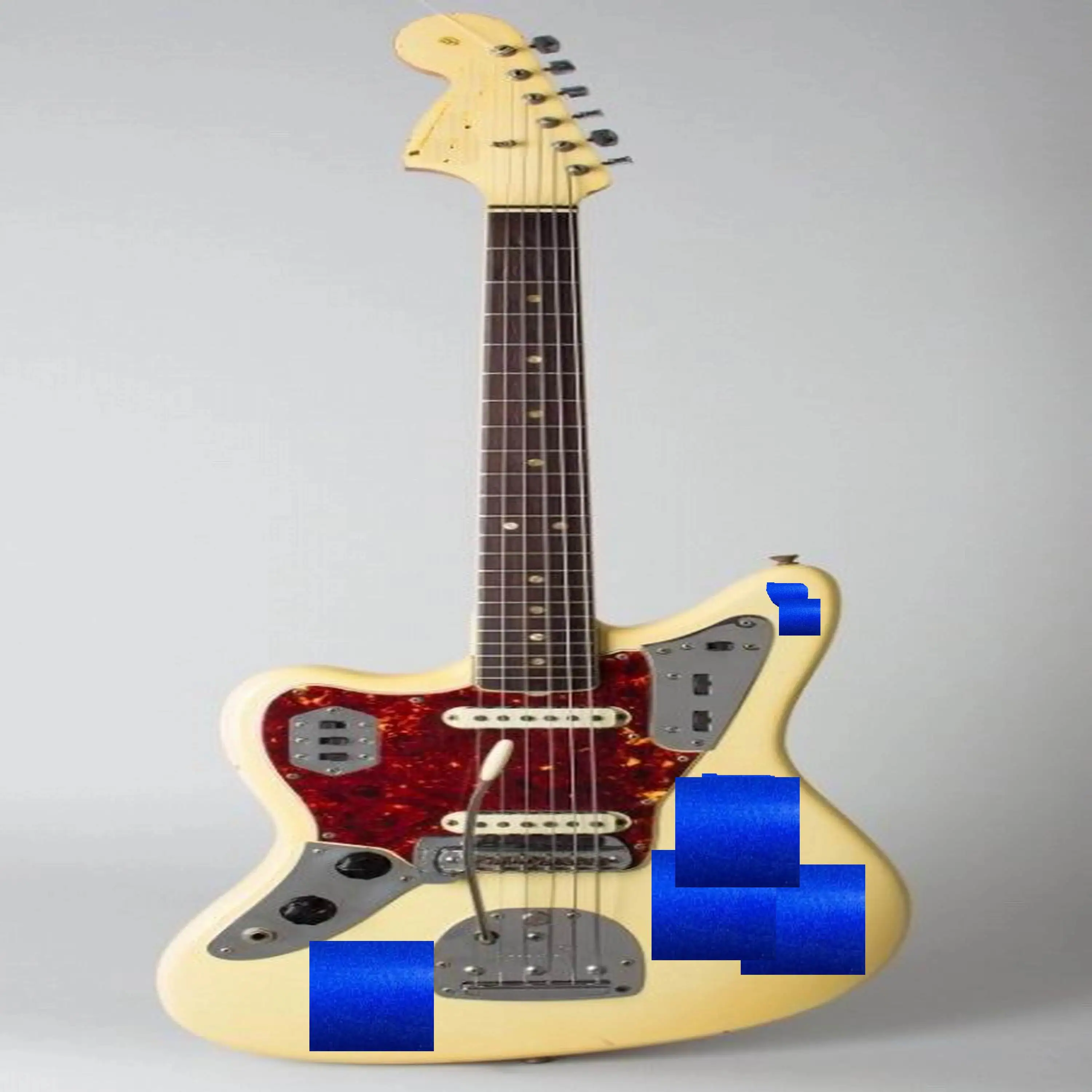 Custom Guitar Jaguar Model Electric Guitar Left Handed In Metallic Blue Electric Guitar