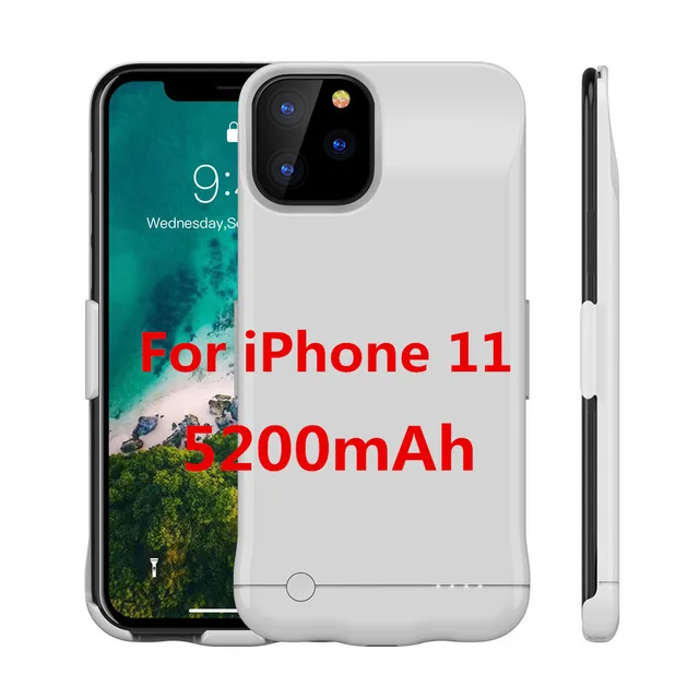 White for iPhone 11 Чехол для зарядки аккумулятора для iPhone 11 Pro, внешний аккумулятор для телефона, быстрое зарядное устройство, чехол для iPhone 11 Pro Max, портативные Чехлы для питания - Цвет: White for iPhone 11
