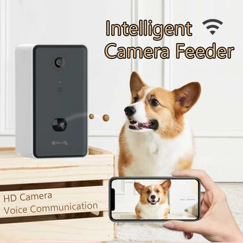 

Automatic Pet Feeder WiFi Remote Control Pet HD Camera Record Picture Interactive Snacks Feeding Two-Way Audio Night Vision