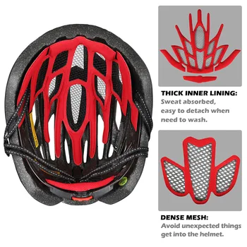 Bike Helmet Adult Men Women with Magnetic Goggles Sun Visor Bicycle Helmet with Rear Led Light Adjustable for Road Bike Cycling 5