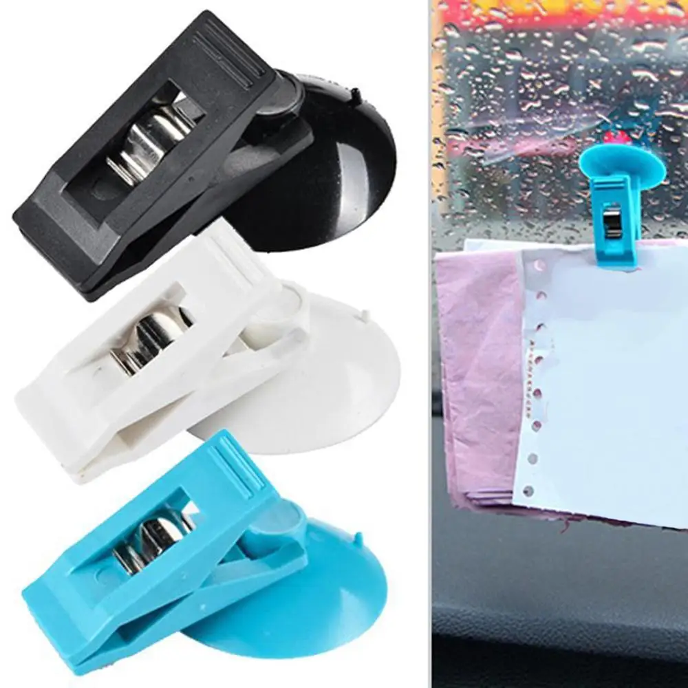 Clips para el parabrisas del coche, papel para estampar tarjetas de estacionamiento, organizador de tickets, Clip con ventosa de succión, 2 uds.