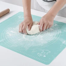 Антипригарный силиконовый коврик для выпечки с измерением 50X40 см коврик для выпечки счетчик миксер для теста Циновка для роллов Печь вкладыш Fondant(сахарная)/корочка пирога Коврик