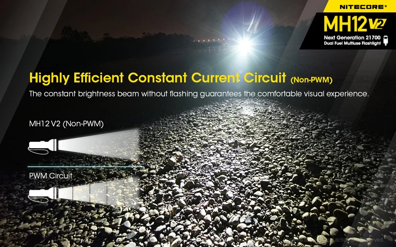 NITECORE MH12 V2 1200 Lumens 21700 Multiuse Flashlight (27)