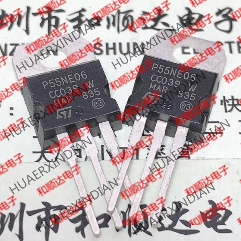 10 шт./лот и P55NE06 STP55NE06-220 60V 55A
