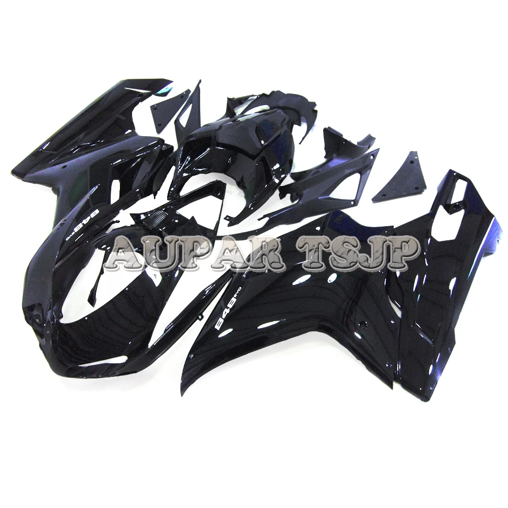 Обтекатели для поездок на мотоцикле Ducati 848 1098 1198 2007 2008 2009 2010 2011 2012 Кузов ABS Пластик корпуса Корпус инжектора Наборы черный
