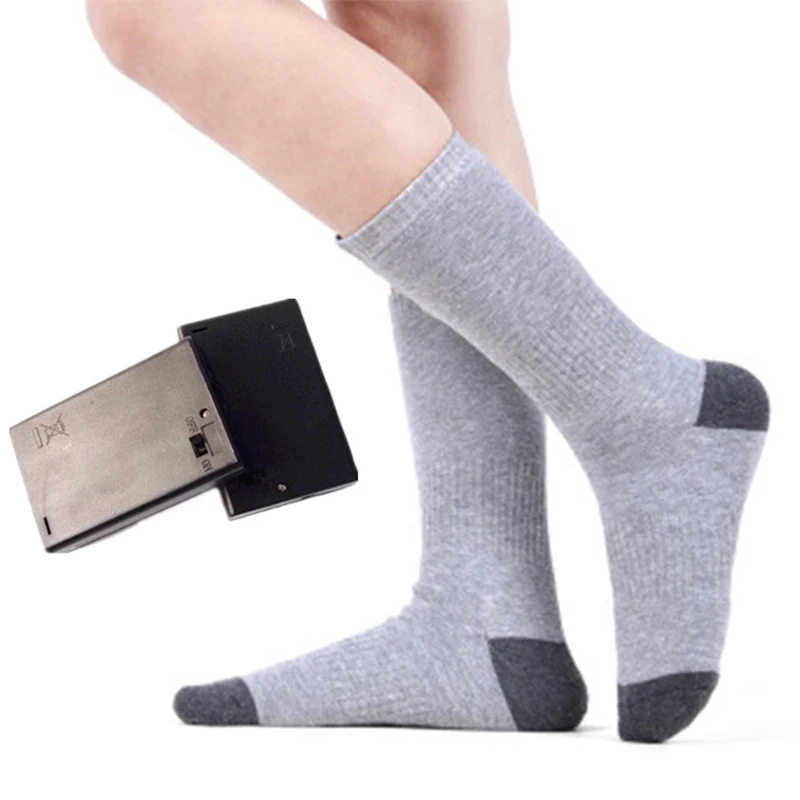 Плотные теплые носки с электроподогревом для женщин и мужчин Зимний Велоспорт Лыжный спорт Спорт на открытом воздухе носки с подогревом *