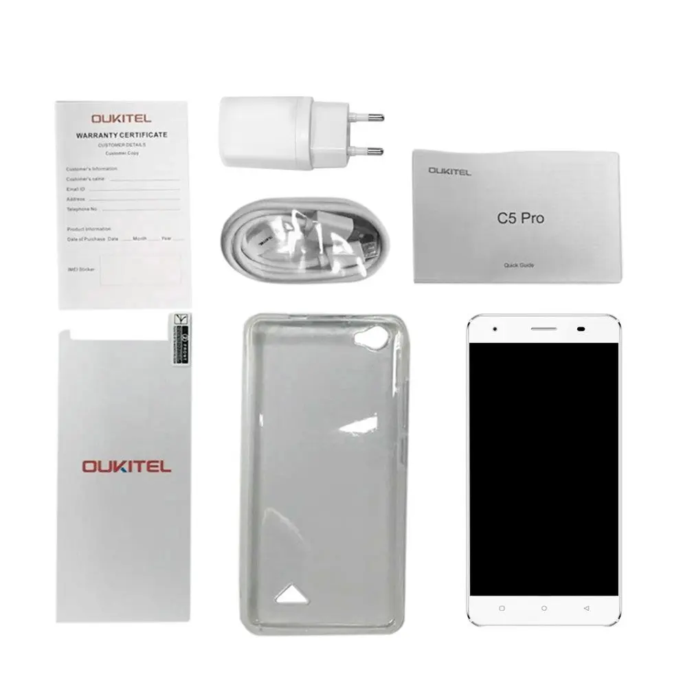 

Oukitel C5pro Unbelievable Touch Screen Mobile Phone MTK6737 Quad-Core Smart Phone For Android6.0 16GB ROM EU Plug