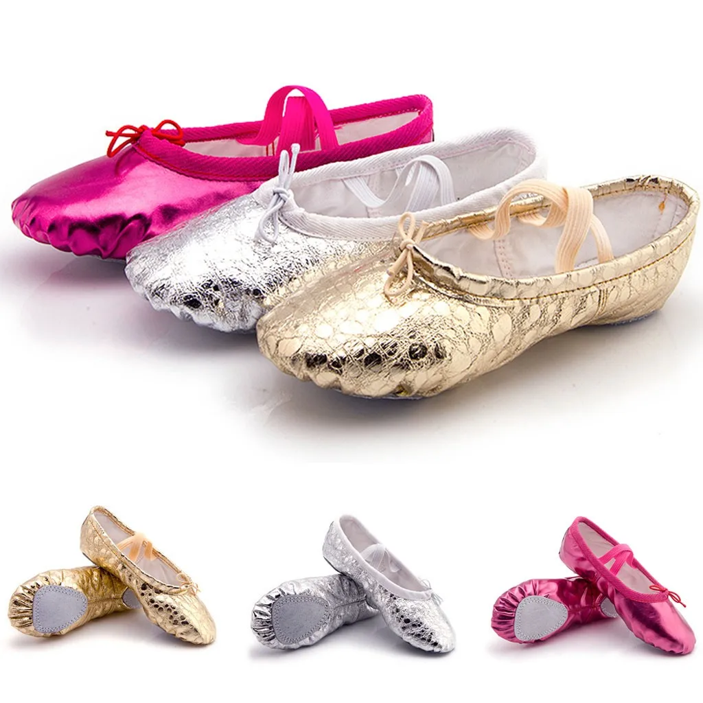 

New Arrival Canvas Ballet Pointe Shoes Fitness 4 Colors Fashion Shoes Gymnastics Slippers For Kids Children Baby Girl Shoes Baby