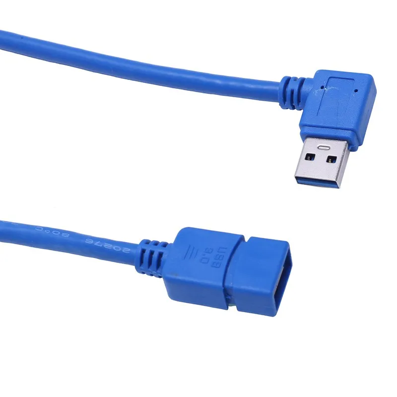 USB 3,0 правый угол папа к USB 3,0 мама удлинитель 1 фут