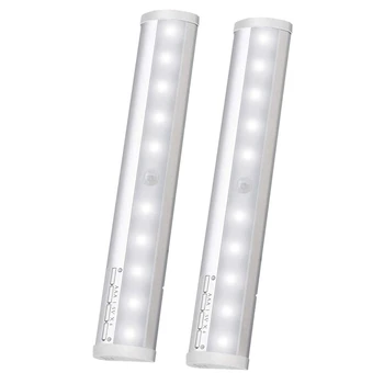 

Wireless Motion Sensing Sticky LED Strip Light with netic Strip, Used for Closet Walkway Stairs, Pure White, 2 Piece