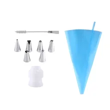 Набор инструментов для выпечки, растягивающийся мешочек для украшения, 6 штук, 430, нержавеющая сталь, носик для украшения, набор