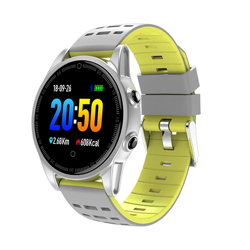 grey and green Vorke VC8 Bluetooth Смарт-часы фитнес-трекер монитор сердечного ритма Health Tacker Milanses ремешок для всех смартфонов - Цвет: grey and green
