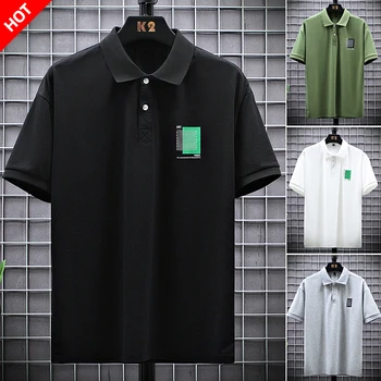 

Turn Down Collar Polo tShirt Men Summer T Shirt Men Cotton Printed Funny T Shirts Humor Polos Black Graphic Basic Polos 3xl